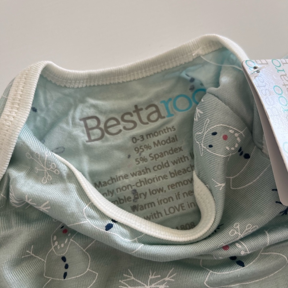 NWT bestaroo snowman Cozy Blue Kids Pajama - Picture 4 of 5